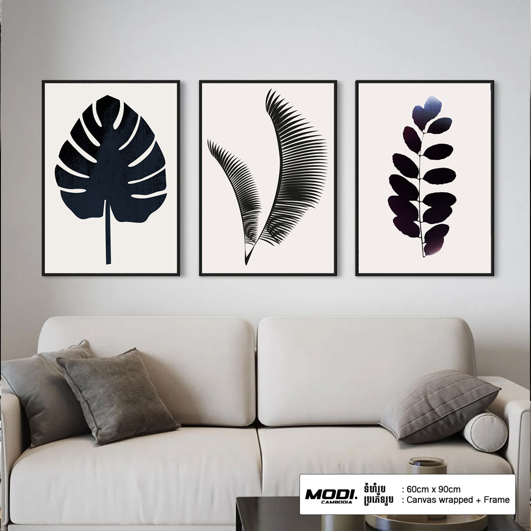 ប្រភេទស៊ុម Canvas មានស៊ុមសាច់ឈើ (Polystyrene Floating Frame). 