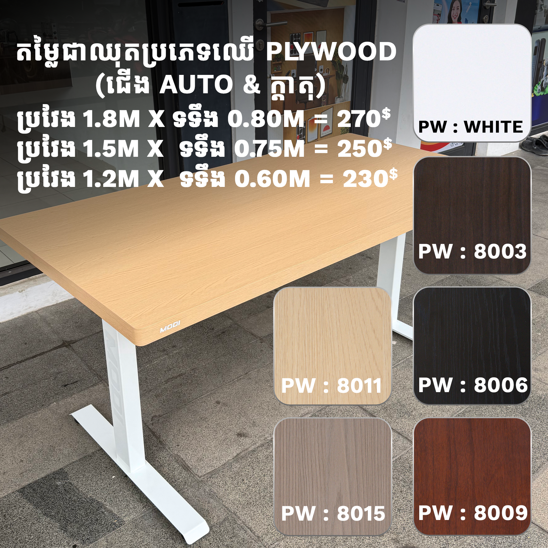 Full Set Price Plywood TableTop & Auto Desk 