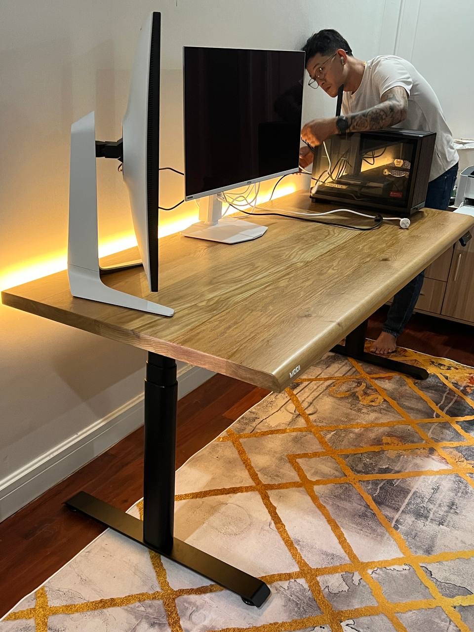 Oak wood set up
